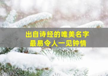 出自诗经的唯美名字 最易令人一见钟情